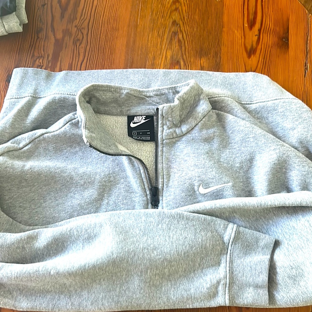 Nike Gray Quarter Zip Sweatshirt